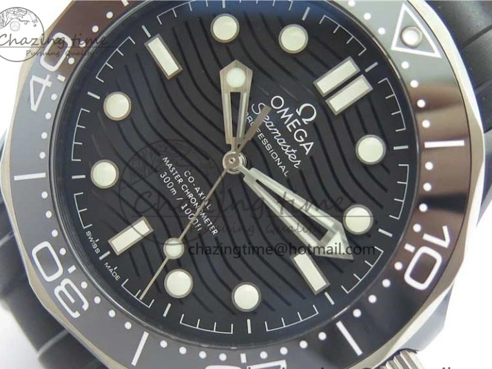 0121 Seamaster Diver 300M Real Ceramic Case VSF 1:1 Best Edition on Black Rubber Strap A8806 (Free Nato) SunProtective 7935